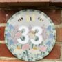 Floral Mosaic House Door Number Sign, thumbnail 2 of 12