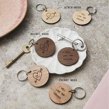 Personalised Carved Heart Keyring, 4 of 8