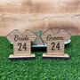 Oak Veneer Football Shirt Place Name Setting Weddings Event, thumbnail 2 of 5