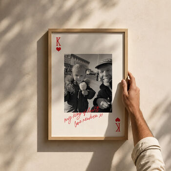 Personalised King Of Hearts Photo Print For Dad, 2 of 2