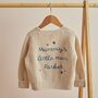 Personalised Mummy's Little Man Oatmeal Cardigan, thumbnail 1 of 3