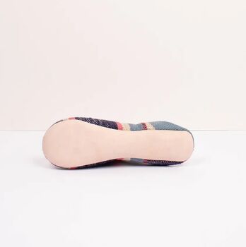 Ladies Striped Babouche Slippers, 2 of 3