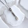 925 Sterling Silver Pearl Drop Charm With Zircon Elegant Gift For Women And Special Occasions Gift, thumbnail 1 of 8