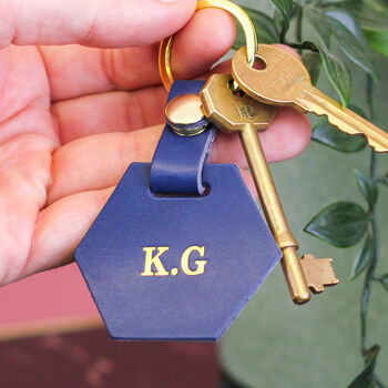 Personalised Hexagonal Keyring Gift For New Home, 7 of 7