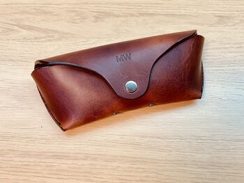 Personalised Spanish Brown Leather Glasses Case, 8 of 12