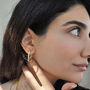 20mm Small Round Dainty Gold Plated Hoops With Crystals, thumbnail 4 of 6