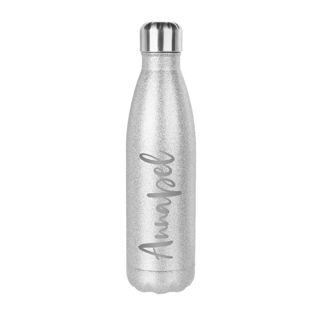 Personalised Glitter Insulated Water Bottle, 1 of 12