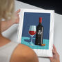 Personalised Wine Bottle Art Print, thumbnail 4 of 8
