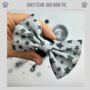 Grey Star Dog Collar Bow Tie, thumbnail 1 of 3