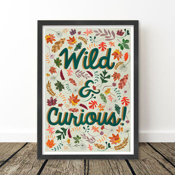 Wild And Curious Green Woodland Nursery Art Print, 7 of 8