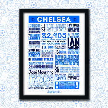Chelsea Football Club Personalised Print, 5 of 5