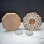 Wooden Flower Tea Light Candle Holder, Set Of Two, thumbnail 5 of 5