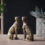 Set Of Two Gold Cheetah Ornaments, thumbnail 2 of 7