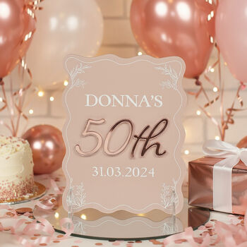 3D Acrylic Birthday Party Freestanding Sign, 2 of 9