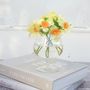 Artificial Daffodils In Glass Vase, thumbnail 4 of 6