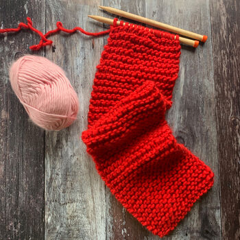 Half N Half Merino Scarf Simple Knitting Kit, 2 of 5