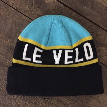 'Le Velo' Knitted Beanie, 2 of 2