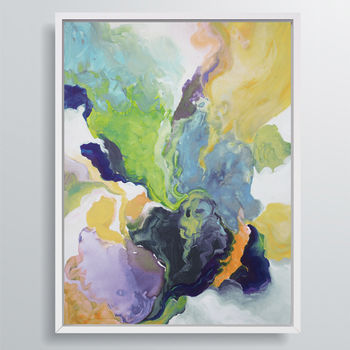 'Ebony Swirl' Framed Giclée Abstract Canvas Print Art, 3 of 6