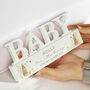 Personalised Spring Bunny Baby Wooden Ornament, thumbnail 2 of 3