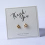 Teacher Thank You Gold Star Stud Earrings, thumbnail 2 of 10