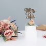 Personalised Wooden Name Wedding Cake Topper, thumbnail 5 of 9
