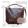 Leather Shoulder Bag, Dark Brown, thumbnail 6 of 6