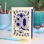 Personalised 80th Birthday Card Papercut Spotty Design, thumbnail 4 of 6