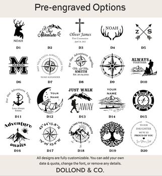 Personalised Three Inch Brass 100 Year Calendar Compass, 11 of 11