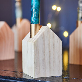 Wooden Christmas House Candle Holder, 2 of 4
