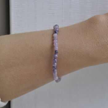 Love And Healing Lepidolite Crystal Bracelet Gift For Grief And Loss, 2 of 5