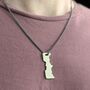 Personalised Family Faces Silhouette Silver Necklace, thumbnail 1 of 7