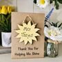 Personalised Teacher Thank You Wooden Sunshine Card, thumbnail 4 of 8