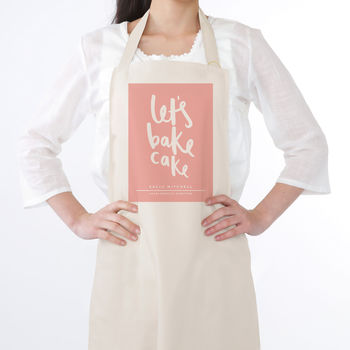 Let's Bake Cake Personalised Apron, 4 of 7