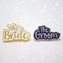 The Bride And The Groom Wedding Enamel Lapel Pin Set, thumbnail 10 of 12