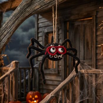 Handmade Felt Specky The Spider Decoration, 3 of 3