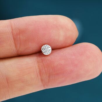Sterling Silver Extra Tiny Round Disk Stud Earrings, 6 of 12