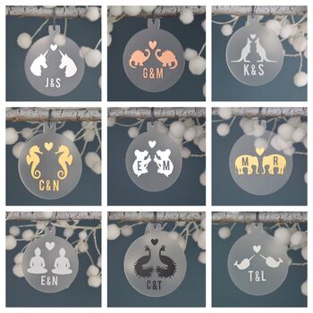 Personalised Polar Bear Christmas Decoration 18 Colours, 7 of 9