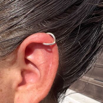 V Shaped Ear Cuff In Sterling Silver, 4 of 5