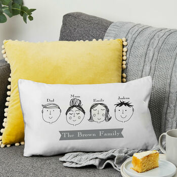 Personalised Family Faces Cushion, 4 of 6