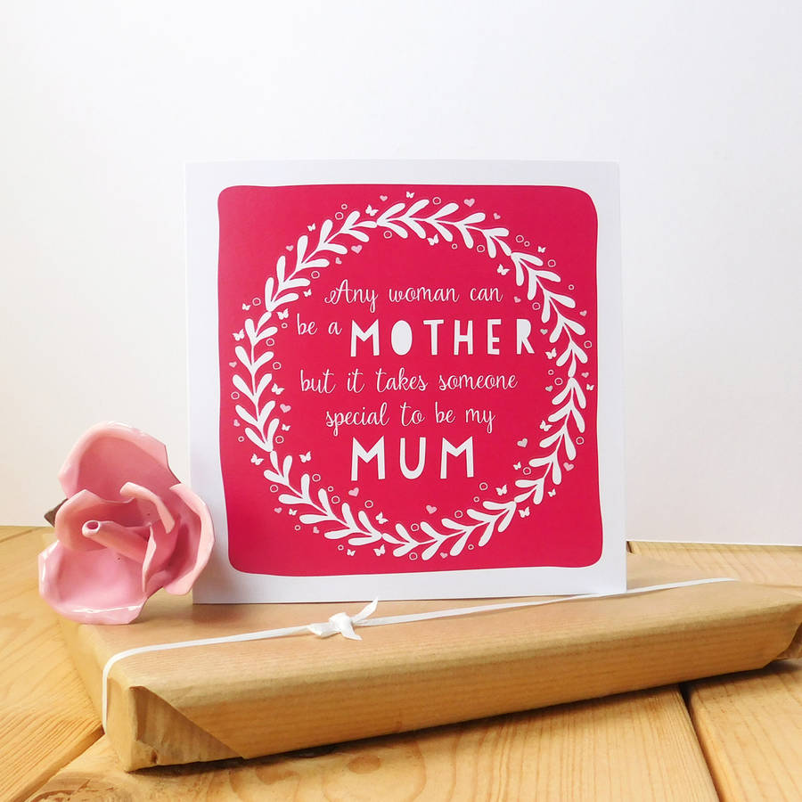 someone special to be my mum card by allihopa | notonthehighstreet.com