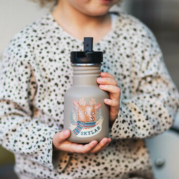 Personalised Animal Illustration Water Bottle For Kids, 2 of 9