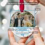 Personalised Mr And Mrs First Christmas Ceramic Ornament, thumbnail 6 of 8