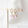 Pink And White Checkerboard Earrings, thumbnail 3 of 6