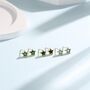 Small Cz Star Stud Earrings In Sterling Silver, thumbnail 4 of 12