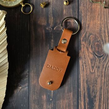 Personalized Photo Leather Keyring, 9 of 9