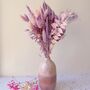 Lilac Dried Flowers With Pink Vase, thumbnail 2 of 2