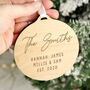 Personalised Message Round Wooden Hanging Decoration, thumbnail 1 of 6