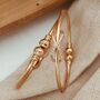 Zircon Infinity Brass Bangle Adjustable Cuff Bracelet, thumbnail 2 of 2