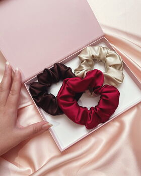Silk Scrunchie Travel Trio Gift Set, 3 of 12
