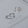 Kiss Hug Mismatched Sterling Silver Stud Earrings, thumbnail 5 of 12
